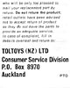 Toltoys Manufacturer Warranty